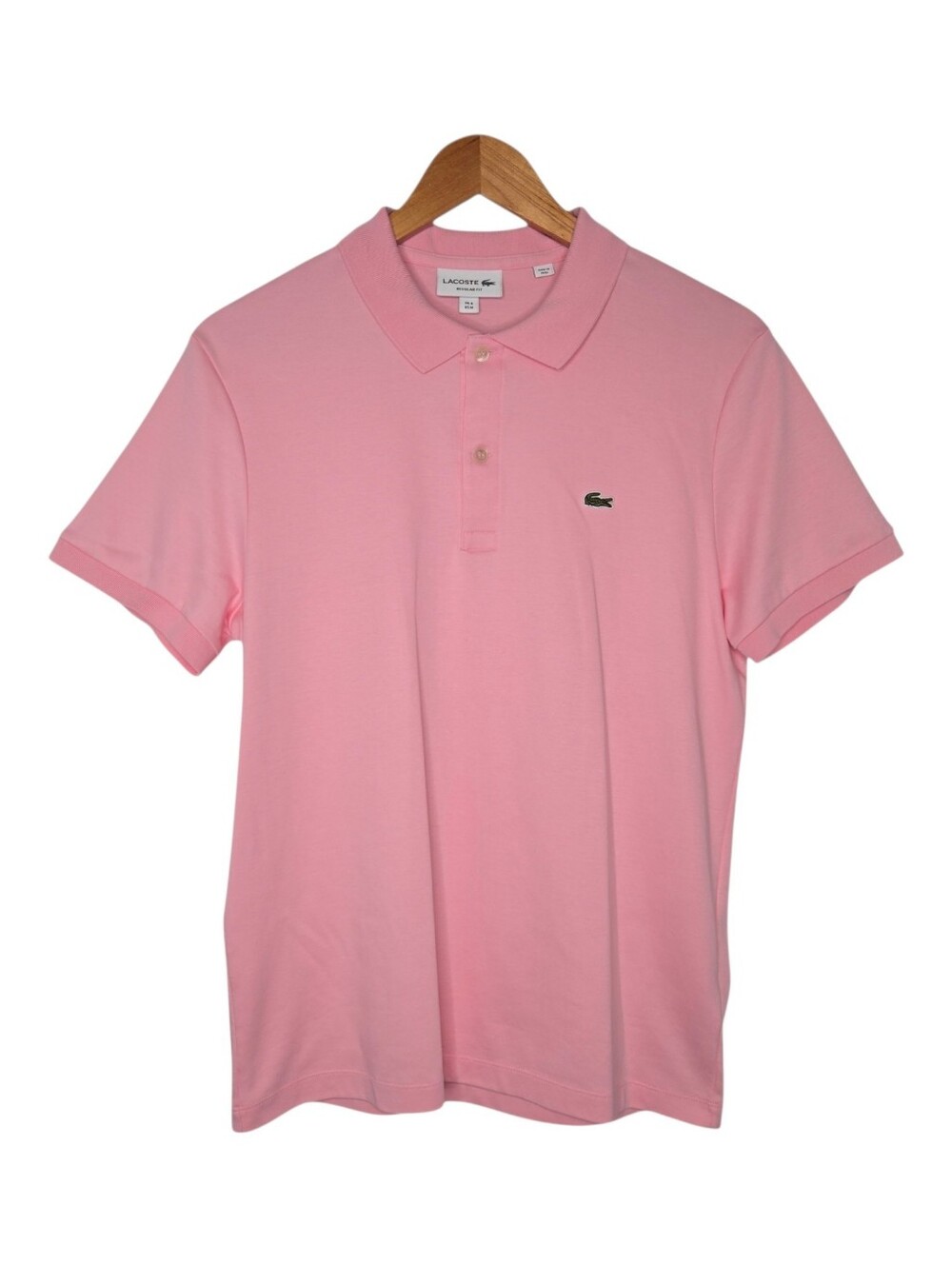 Lacoste Mens Lotus Pink Regular Fit Pima Cotton Polo Shirt Medium